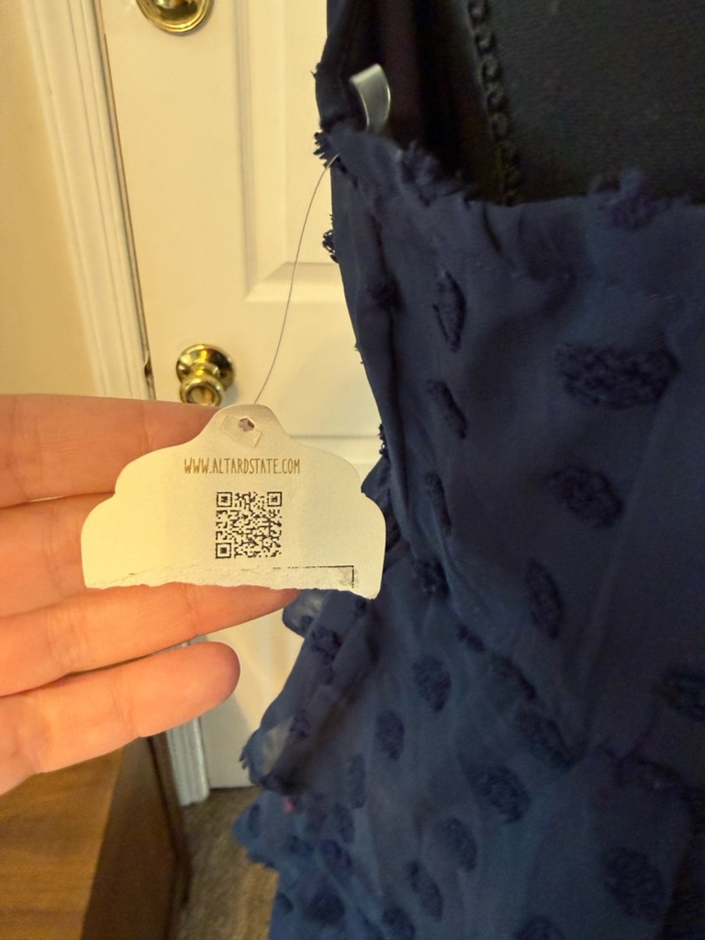 Altar'd State Navy Tiered Ruffle Mini Dress - Picture 3 of 7